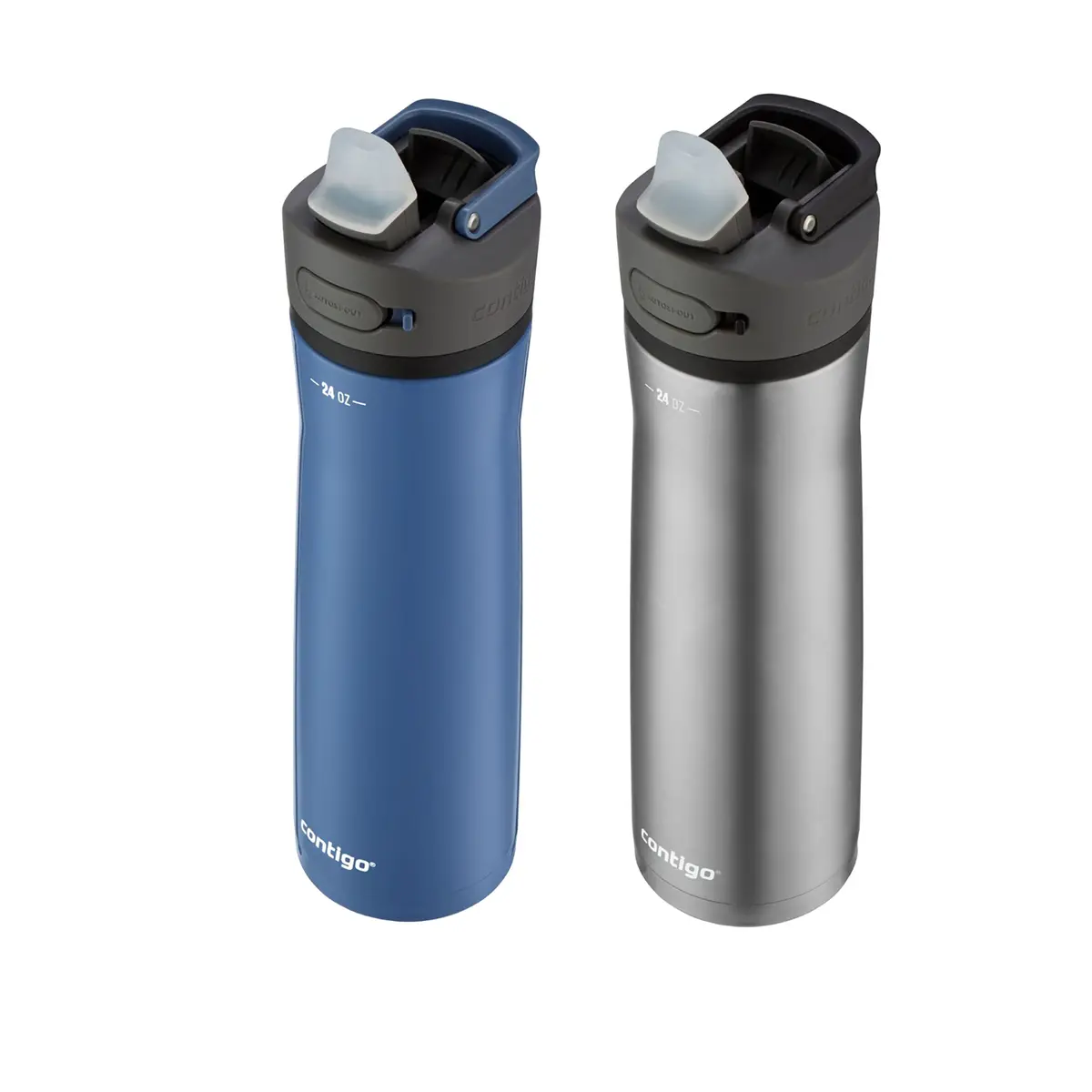 Contigo Ashland Chill 24oz (710ml) Stainless Steel Insulated Water Bottle 2-Pack | Keeps Cold 24 Hrs - view 3