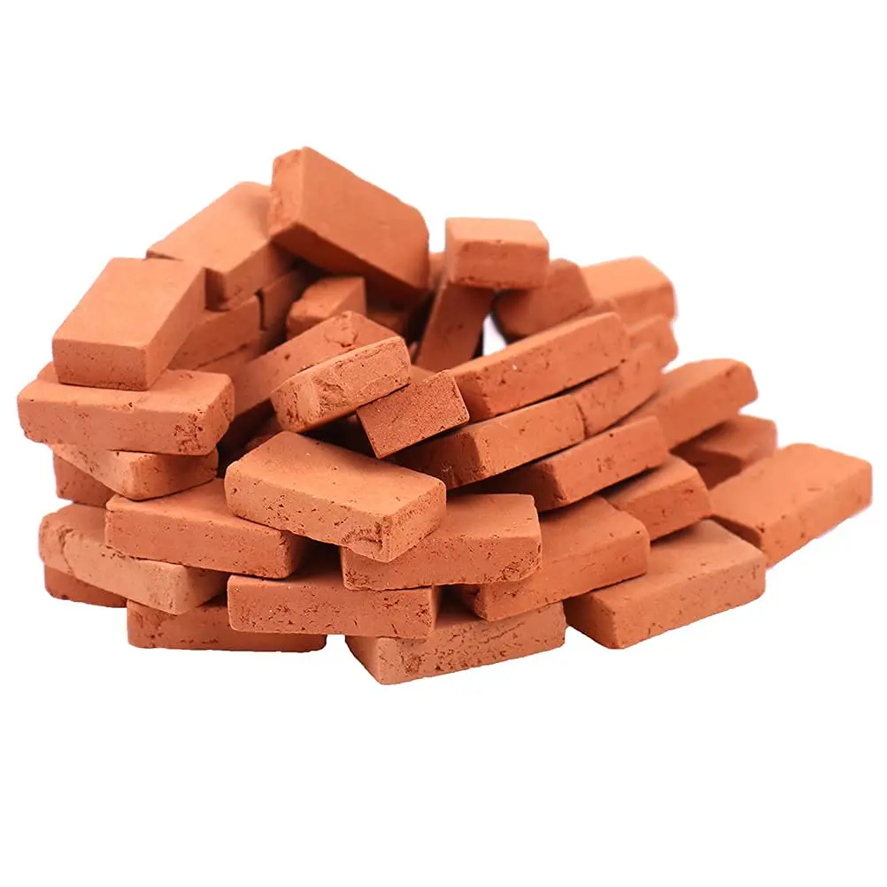 Haiabei 200 Pcs 1/16 Miniature Red Bricks | 16mm x 8mm x 4.5mm - view 5