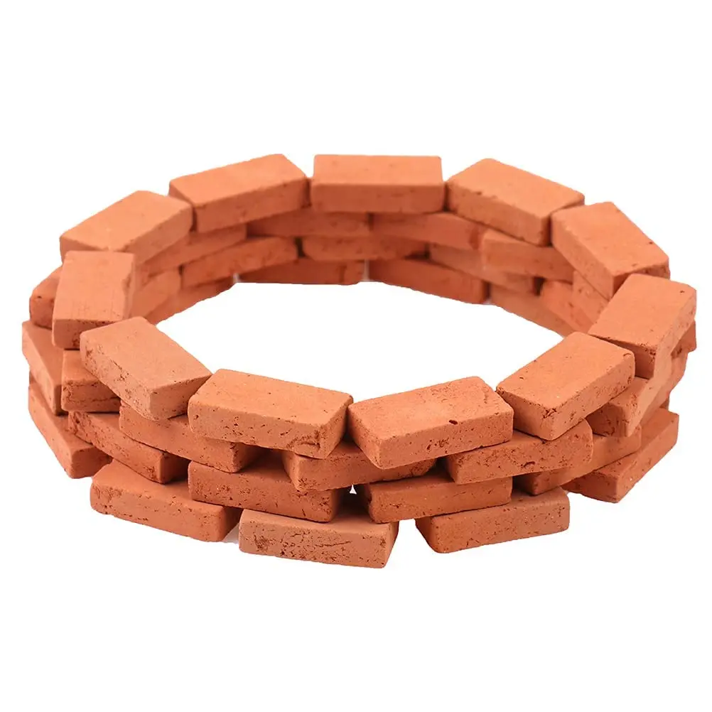 Haiabei 200 Pcs 1/16 Miniature Red Bricks | 16mm x 8mm x 4.5mm - view 6