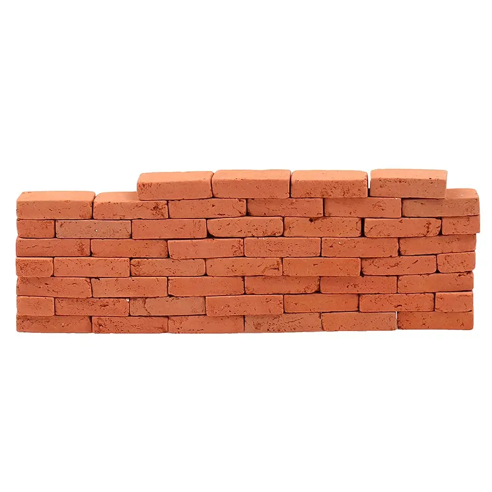 Haiabei 200 Pcs 1/16 Miniature Red Bricks | 16mm x 8mm x 4.5mm - view 4