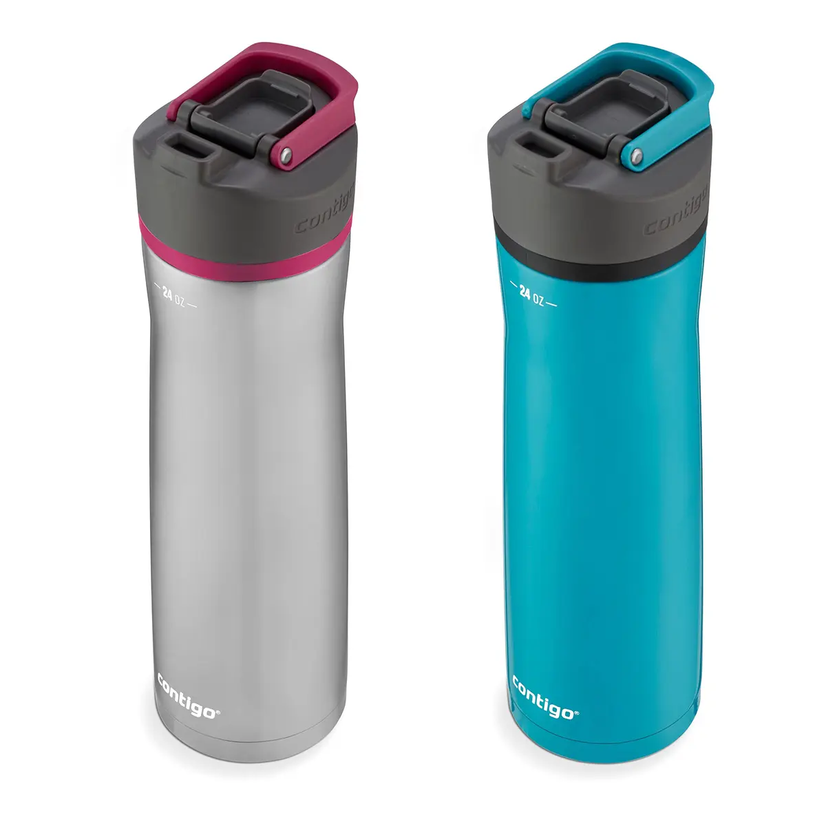 Contigo Cortland Chill 2.0 Stainless Steel Water Bottle 24oz | Double Wall Vacuum Insulated, Spill-Proof, 2-Count - view 2
