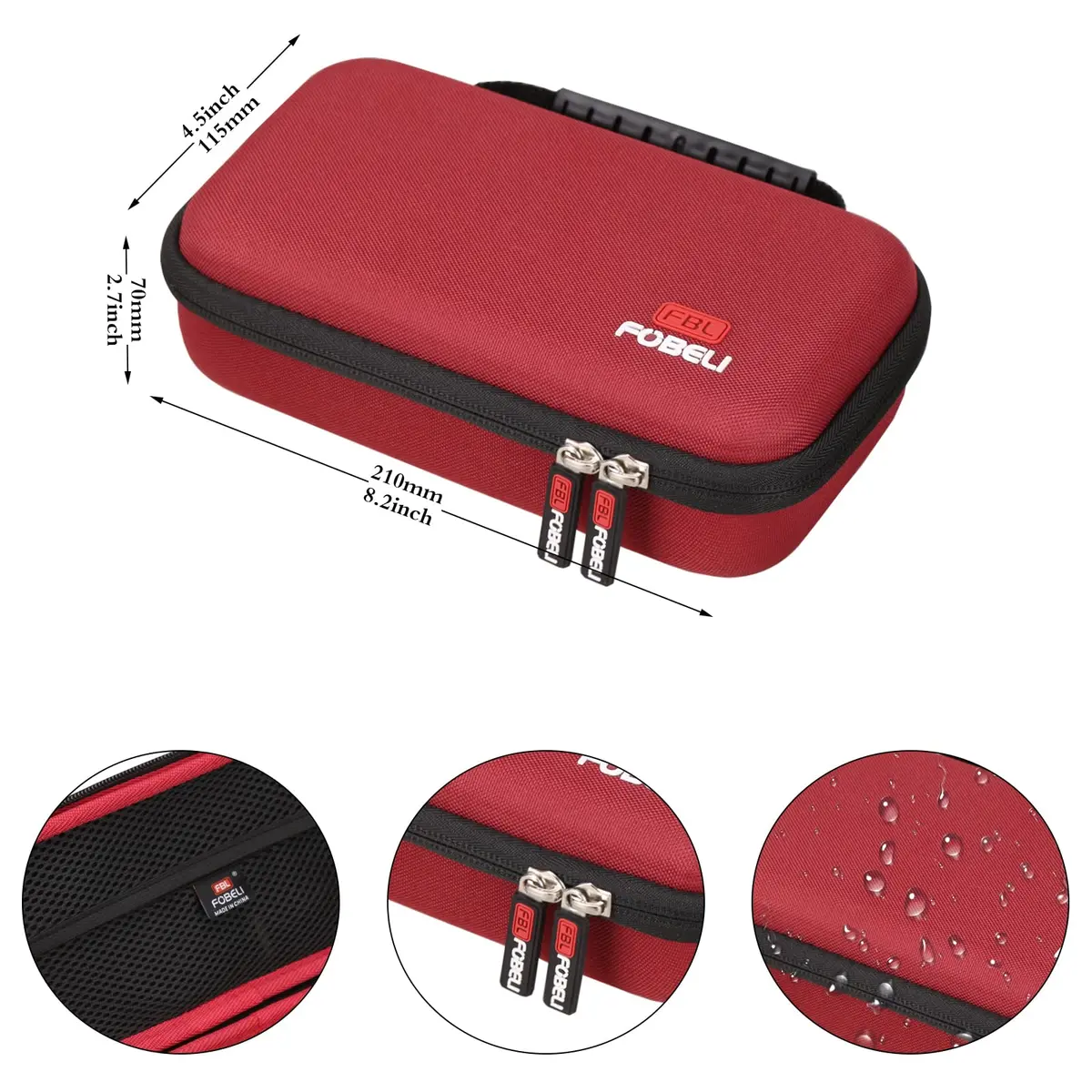 FBLFOBELI EVA Hard Storage Case for Focusrite Scarlett 2i2 3rd Gen | Waterproof, Shockproof, Travel-Ready (8.2 x 4.5 x 2.7 inches) - view 6