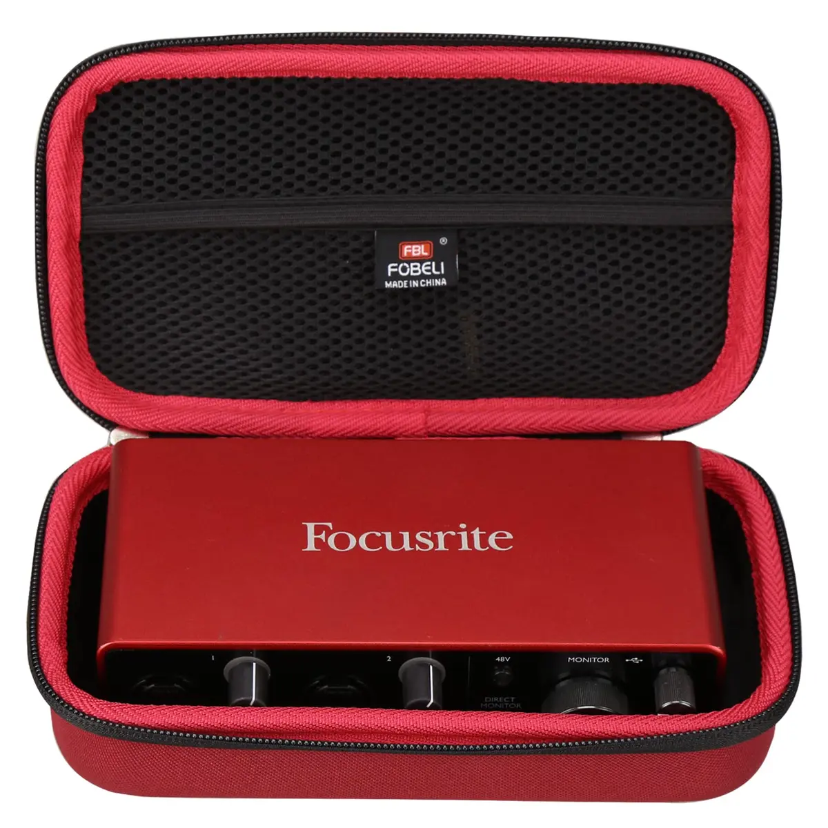 FBLFOBELI EVA Hard Storage Case for Focusrite Scarlett 2i2 3rd Gen | Waterproof, Shockproof, Travel-Ready (8.2 x 4.5 x 2.7 inches) - main product image