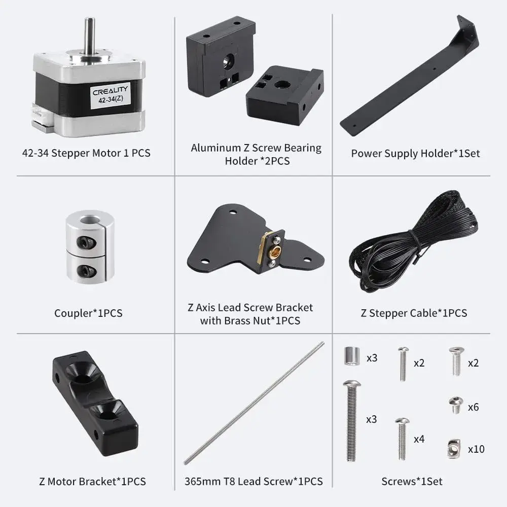 Creality Ender 3 Dual Z-Axis Upgrade Kit | Metal Lead Screw & Stepper Motor for Ender 3, Pro, V2, Neo (1 kg / 2.2 lb) - view 6