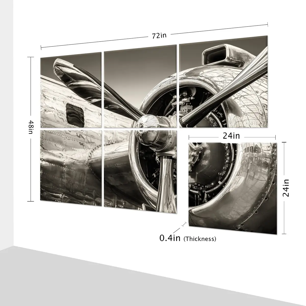 Ruonin.X Decorative Acoustic Wall Art Panels | Sound Absorbing & Fire-Resistant 72x48 inches - view 2