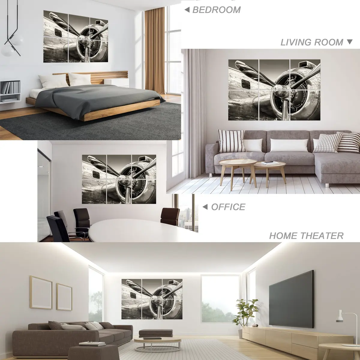 Ruonin.X Decorative Acoustic Wall Art Panels | Sound Absorbing & Fire-Resistant 72x48 inches - view 4