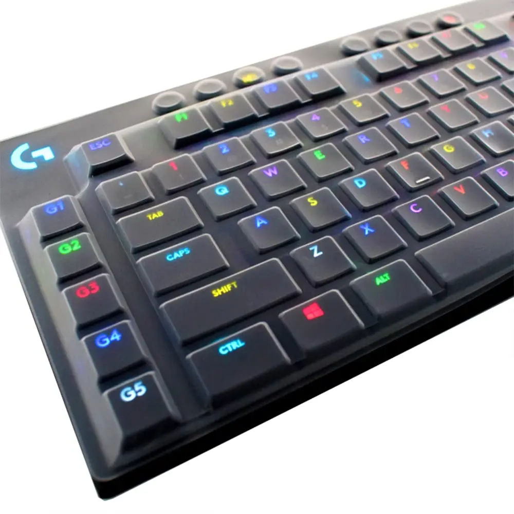 JuYuish Silicone Clear Keyboard Cover Skin for Logitech G915 & G815 | Dust & Liquid Protection (115 chars) - view 3