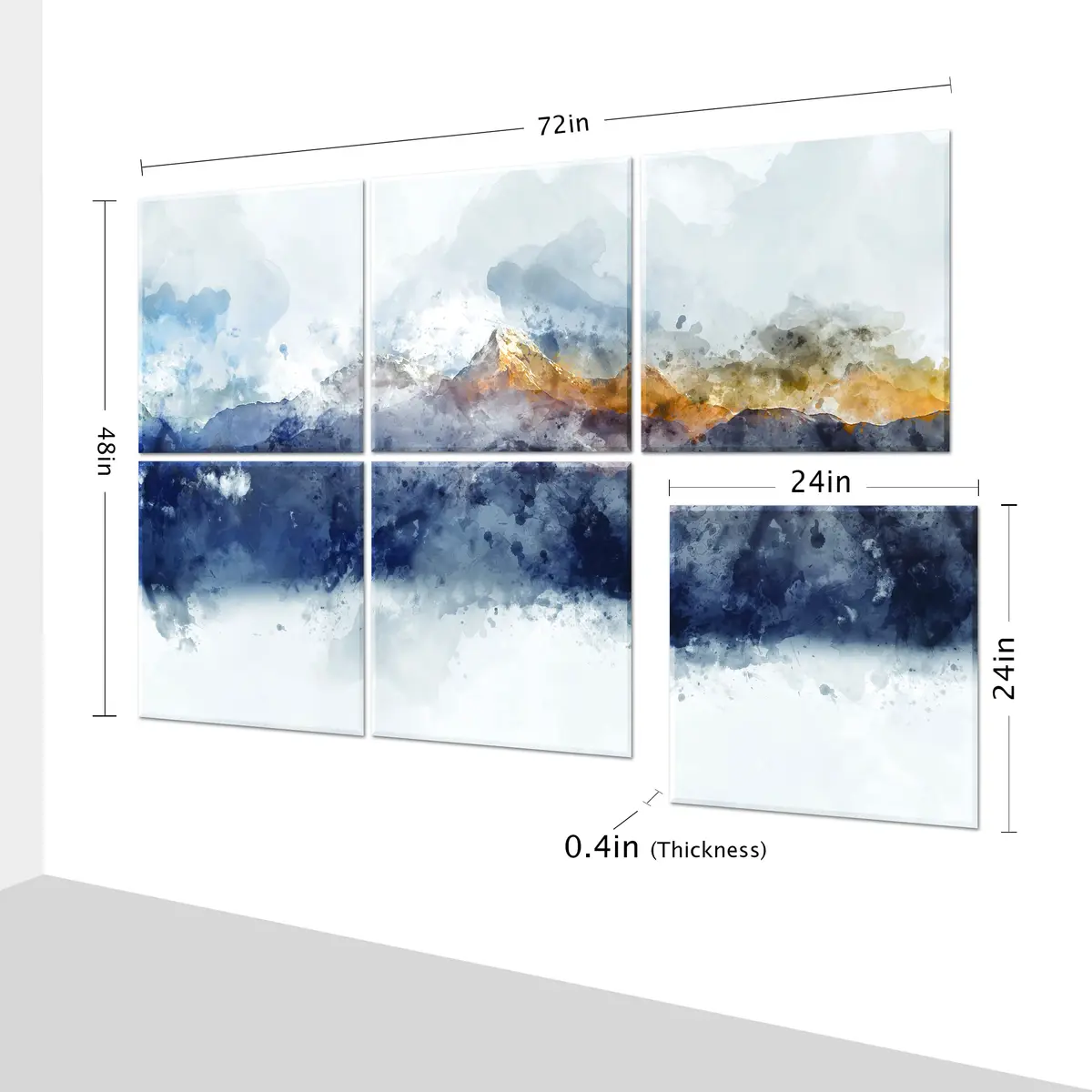 Ruonin.X Decorative Art Acoustic Wall Panels | Sound Absorbing, Fire-Resistant, Easy Install, 72x48 inches - view 3