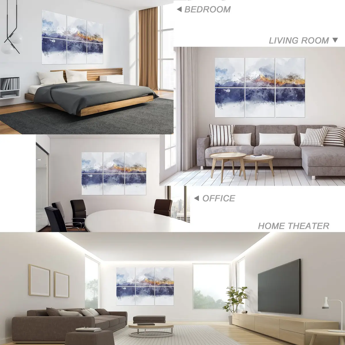 Ruonin.X Decorative Art Acoustic Wall Panels | Sound Absorbing, Fire-Resistant, Easy Install, 72x48 inches - view 4