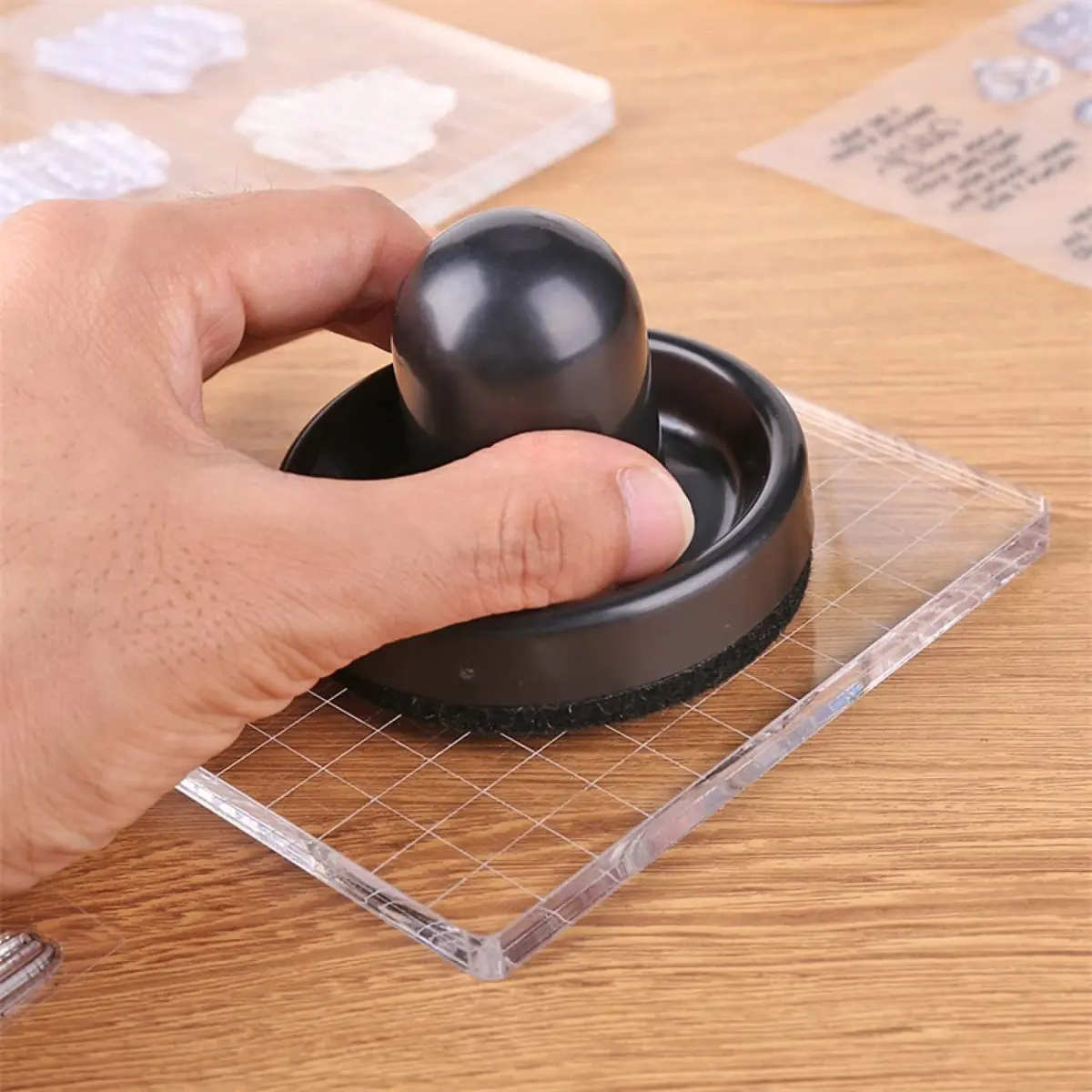 CYFUN DESIGN Rubber Stamp Pressure Tool 6 x 7.5cm | Ideal for Card Making & Scrapbooking - view 5