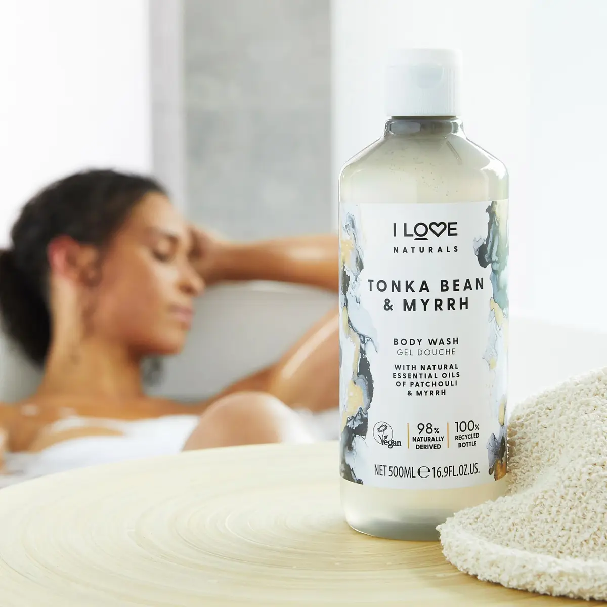 I LOVE Moisturizing Body Wash with Tonka Bean & Myrrh | Plant-Based, Infused with Essential Oils, 16.9 oz - view 2