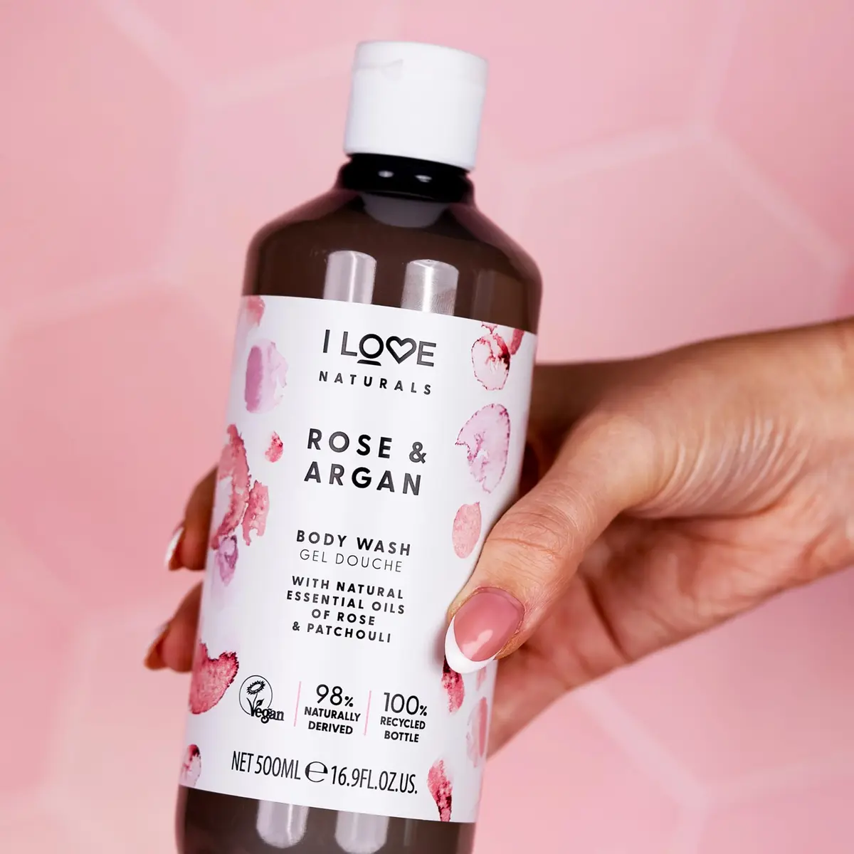 I LOVE Naturals Rose and Argan Body Wash - Moisturizing Plant-Based Cleanser - 16.9 oz | Enchanting Rose Scent & Deep Hydration - view 5