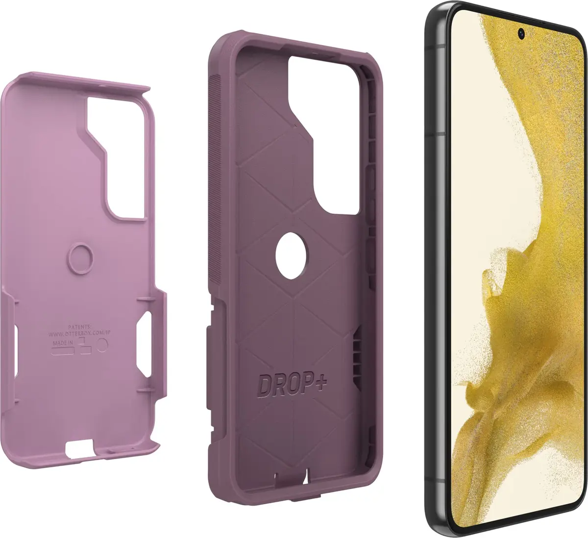 OtterBox Galaxy S22 Commuter Series Case - Pink | Slim & Tough, Pocket-Friendly, with Port Protection - view 6