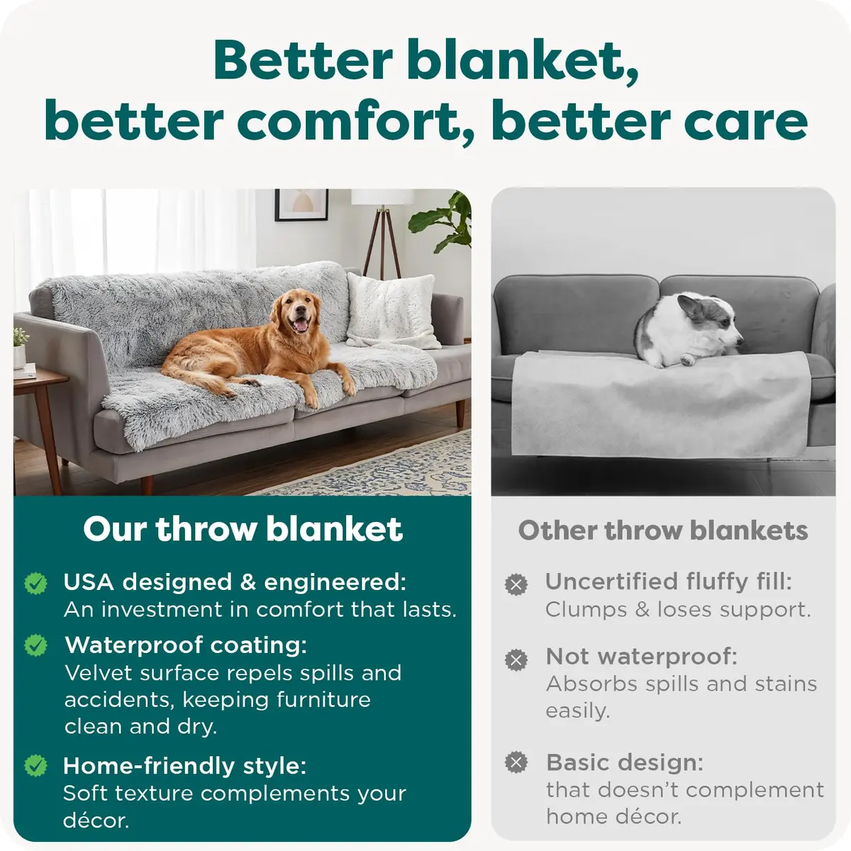 Furhaven Waterproof Pet Bed Mat Extra Large | Reversible Faux Fur & Velvet, Gray - view 7