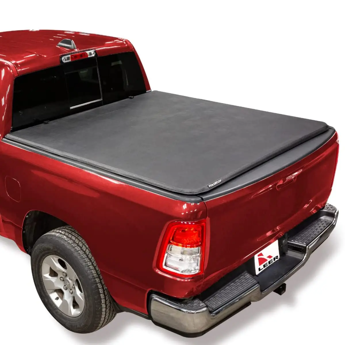 LEER FOLDITUP | Fits 2009-2018 Ram, 2019-2023 Heavy Duty, 2019 Classic with 6’4” Bed | Soft Tri-Fold Truck Bed Tonneau Cover | Easy Install | 4F137 - main product image