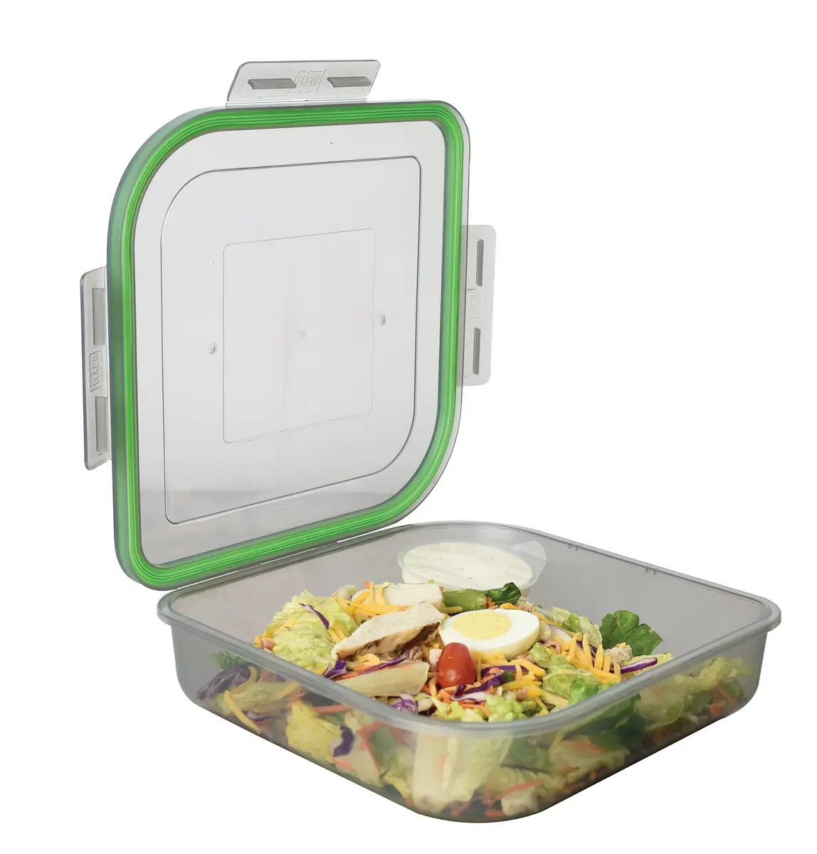 MyGo Container Large To-Go Single Compartment Container 9"x 9" x 2.5" | Reusable Microwave Safe NSF Certified - main product image