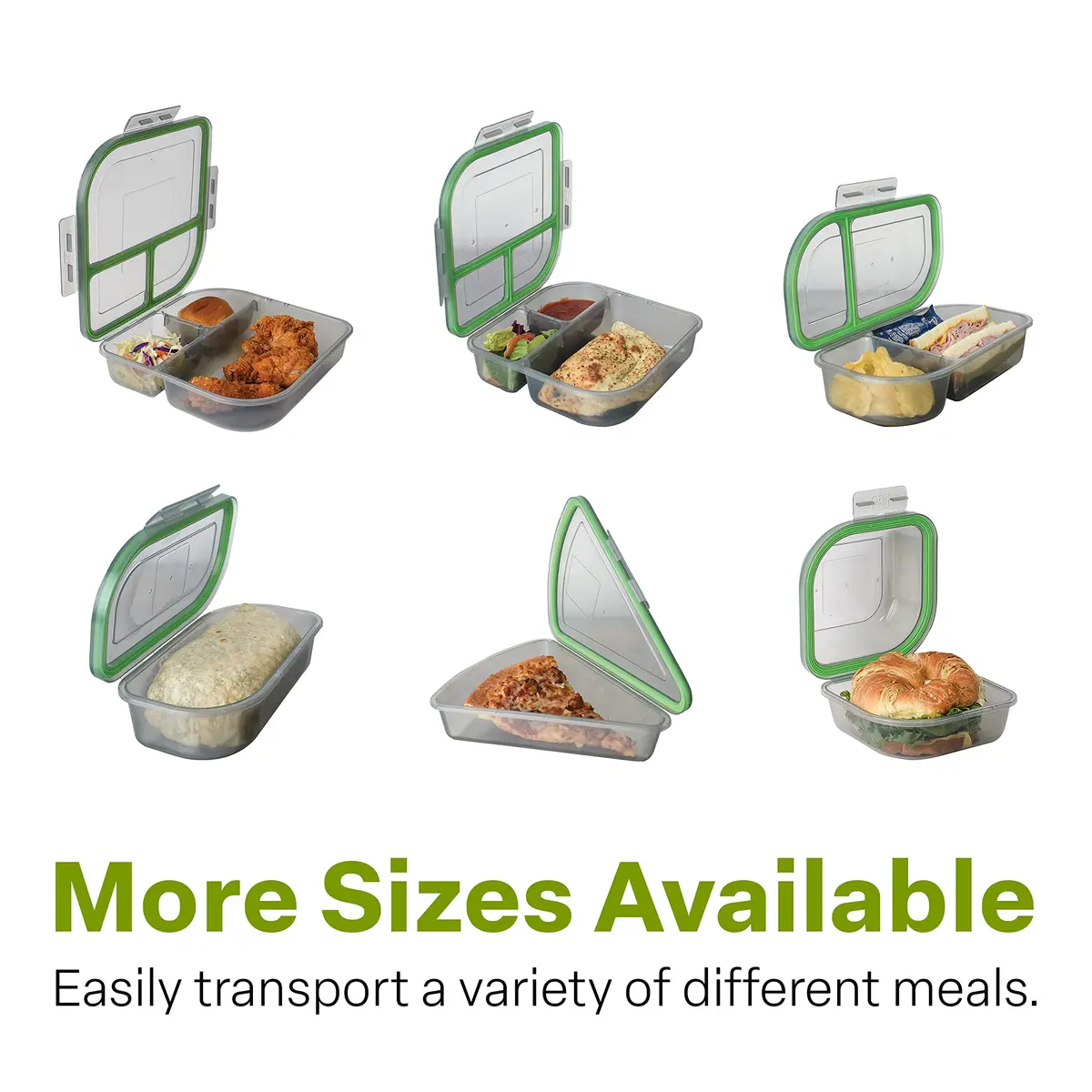 MyGo Container Large To-Go Single Compartment Container 9"x 9" x 2.5" | Reusable Microwave Safe NSF Certified - view 7