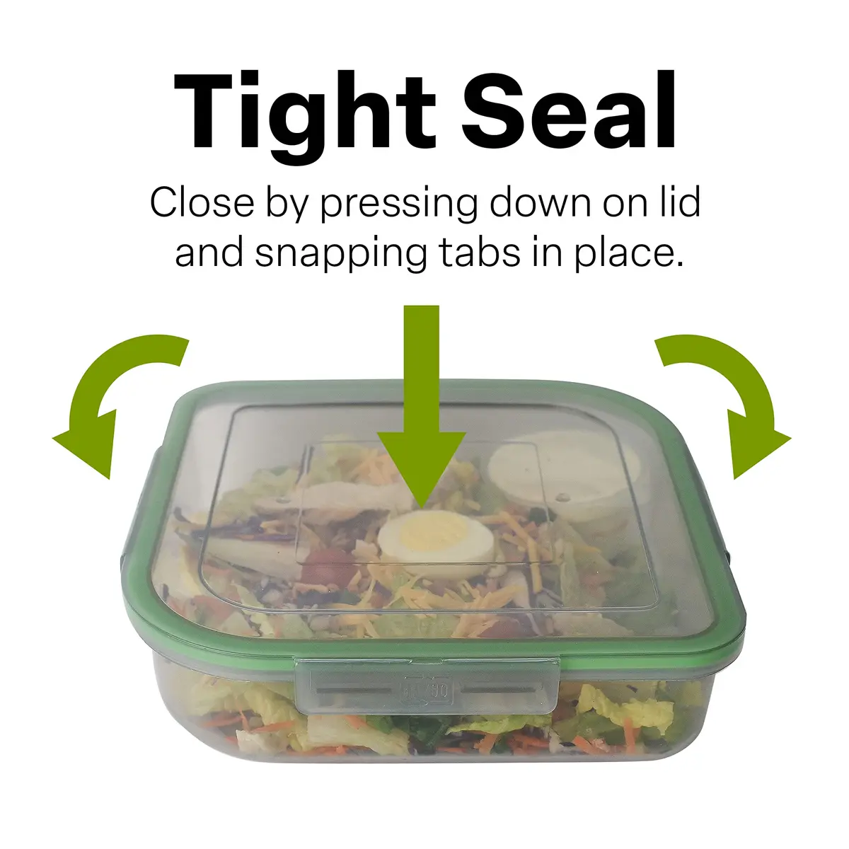 MyGo Container Large To-Go Single Compartment Container 9"x 9" x 2.5" | Reusable Microwave Safe NSF Certified - view 3