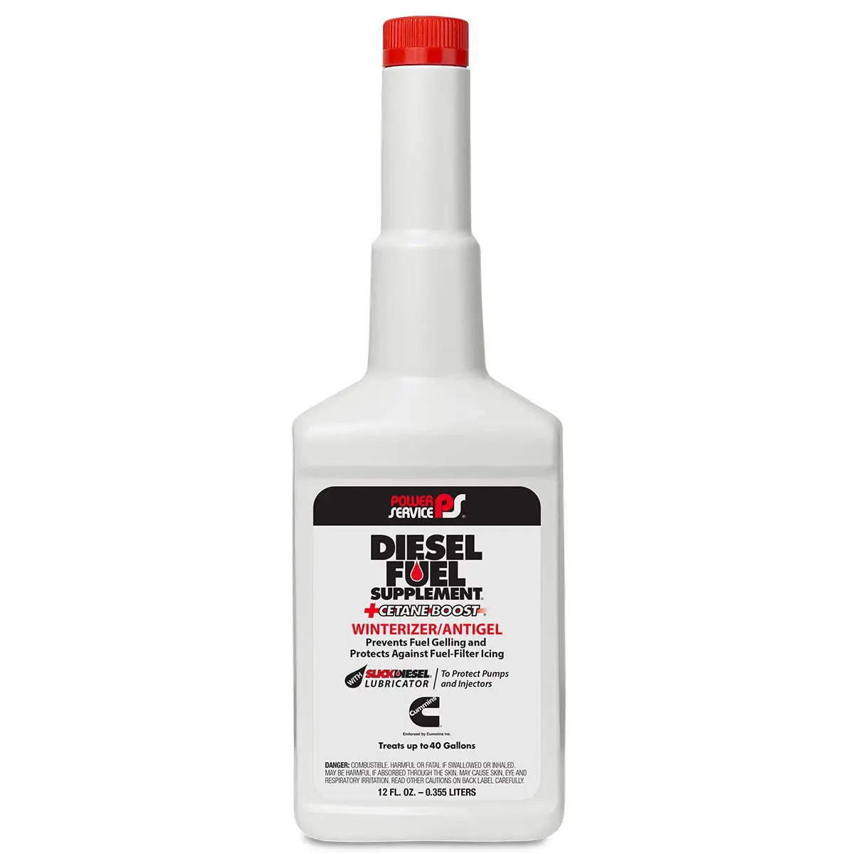 Power Service Diesel Fuel Supplement +Cetane Boost 12 Ounce | Prevents Gelling & Boosts Cetane in All Diesel Engines - main product image