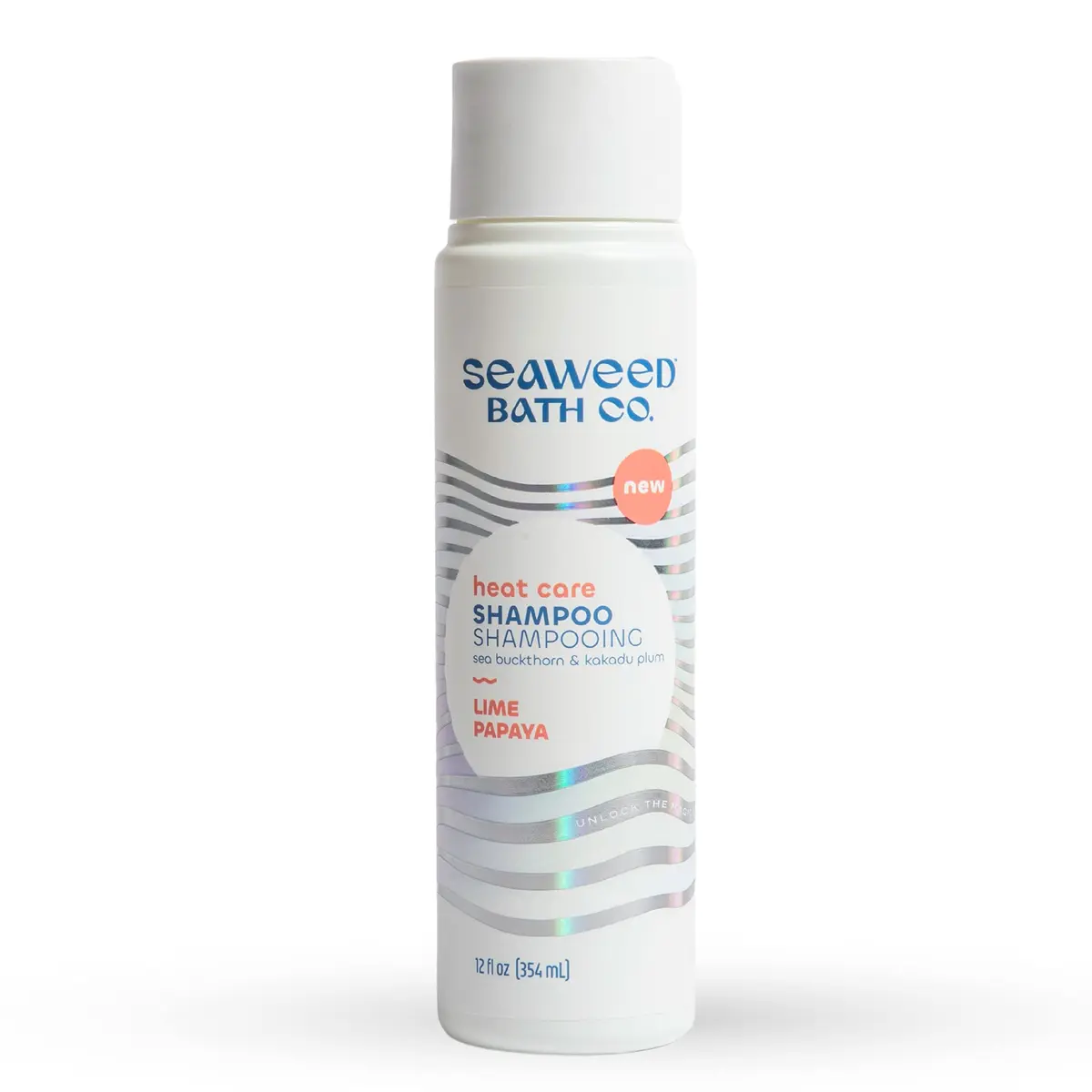 The Seaweed Bath Co. Heat Care Shampoo – Lime Papaya Scent, 12 Fl Oz | For Heat Damaged Hair, Color Safe - main product image