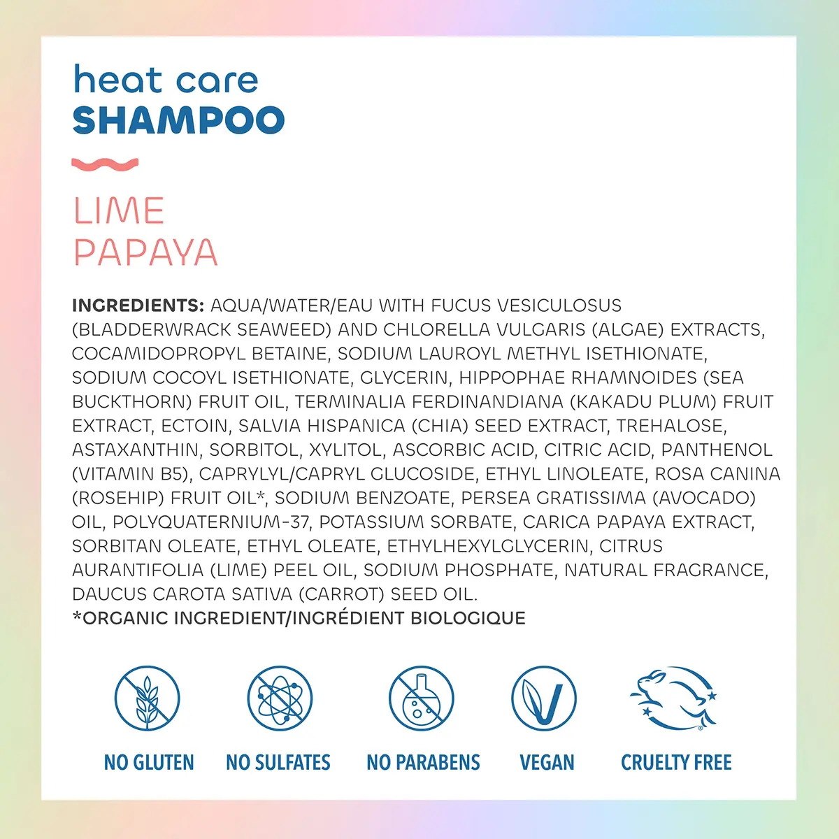 The Seaweed Bath Co. Heat Care Shampoo – Lime Papaya Scent, 12 Fl Oz | For Heat Damaged Hair, Color Safe - view 2