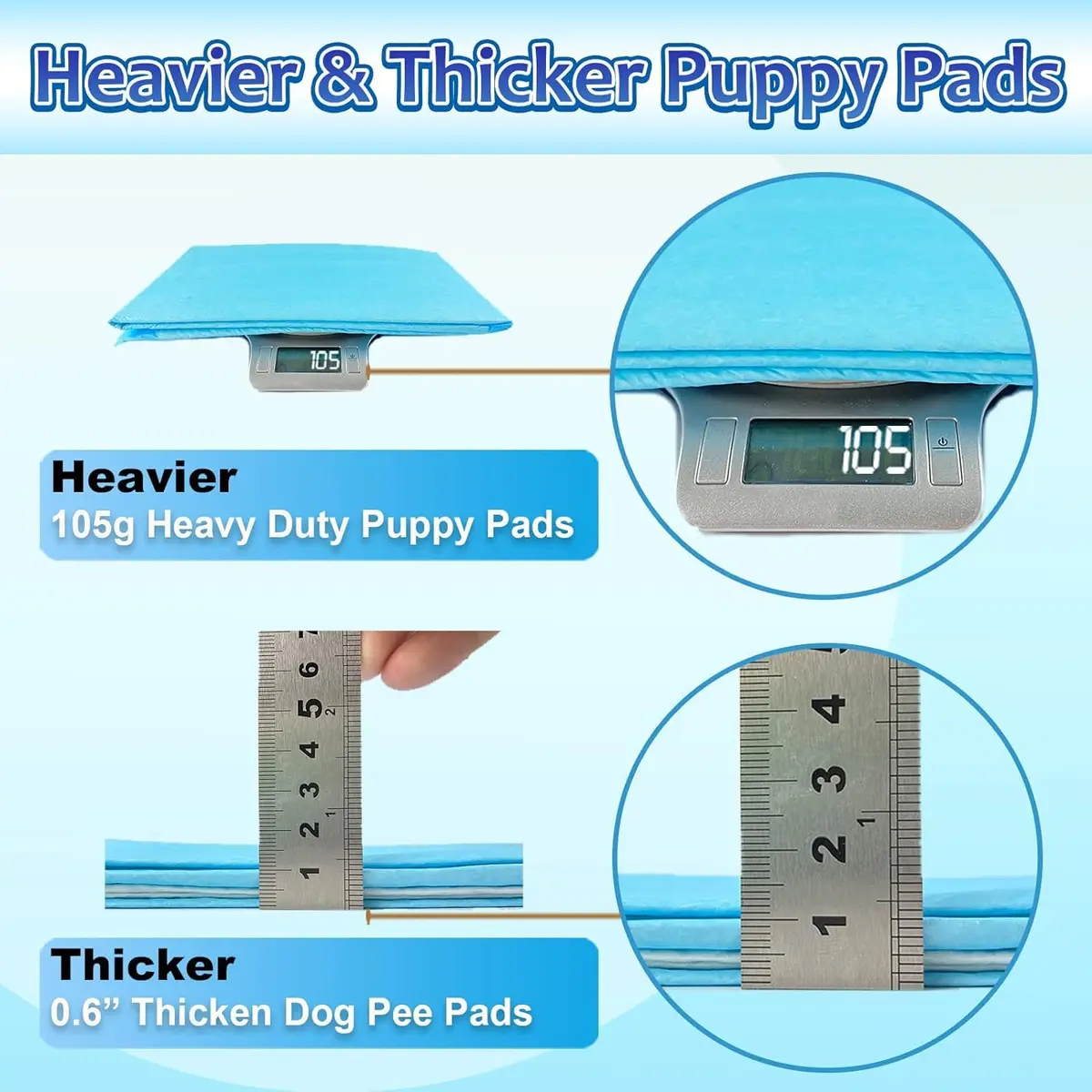 Dogcator Extra Large Dog Pee Pads 30"x36" | Super Absorbent, Leak-Proof for Indoor & Outdoor Use - view 3