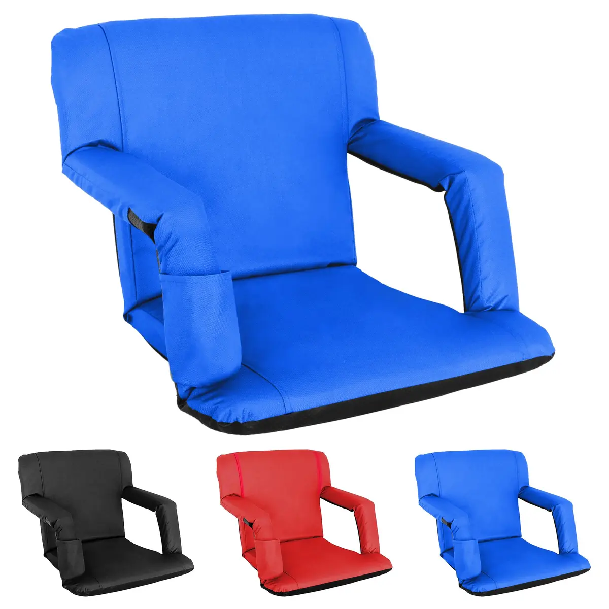 ZENY Stadium Seat for Bleachers with Back Support 20.5'' | Reclining, Foldable & Portable for Outdoor Sports - main product image