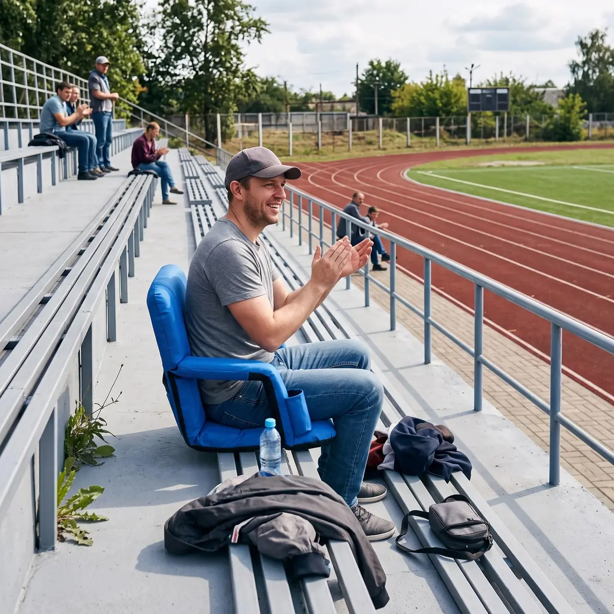 ZENY Stadium Seat for Bleachers with Back Support 20.5'' | Reclining, Foldable & Portable for Outdoor Sports - view 6