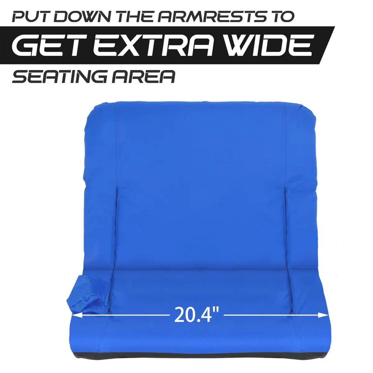 ZENY Stadium Seat for Bleachers with Back Support 20.5'' | Reclining, Foldable & Portable for Outdoor Sports - view 4