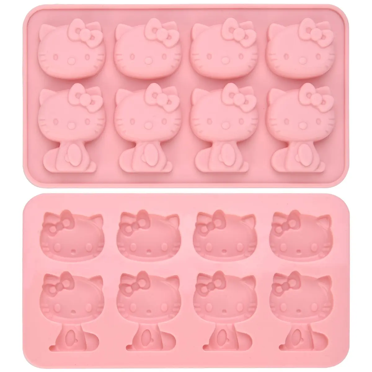 DC QZHMKJ PET Hello Kitty Silicone Mold 8 Cups | Food-Grade, BPA-Free, Temperature Resistant - main product image