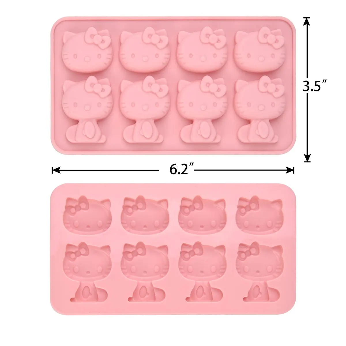 DC QZHMKJ PET Hello Kitty Silicone Mold 8 Cups | Food-Grade, BPA-Free, Temperature Resistant - view 2