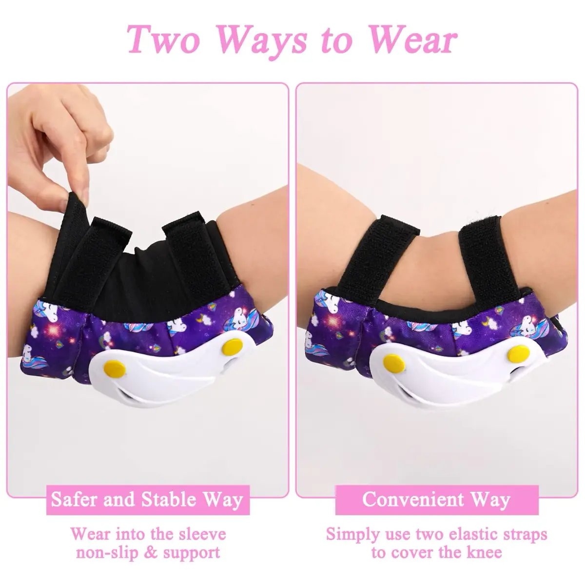 FIODAY Kids Protective Gear Set with Drawstring Bag, Small (Purple) | Knee Pads, Elbow Pads, Wrist Guards for Ages 3-8 - view 5