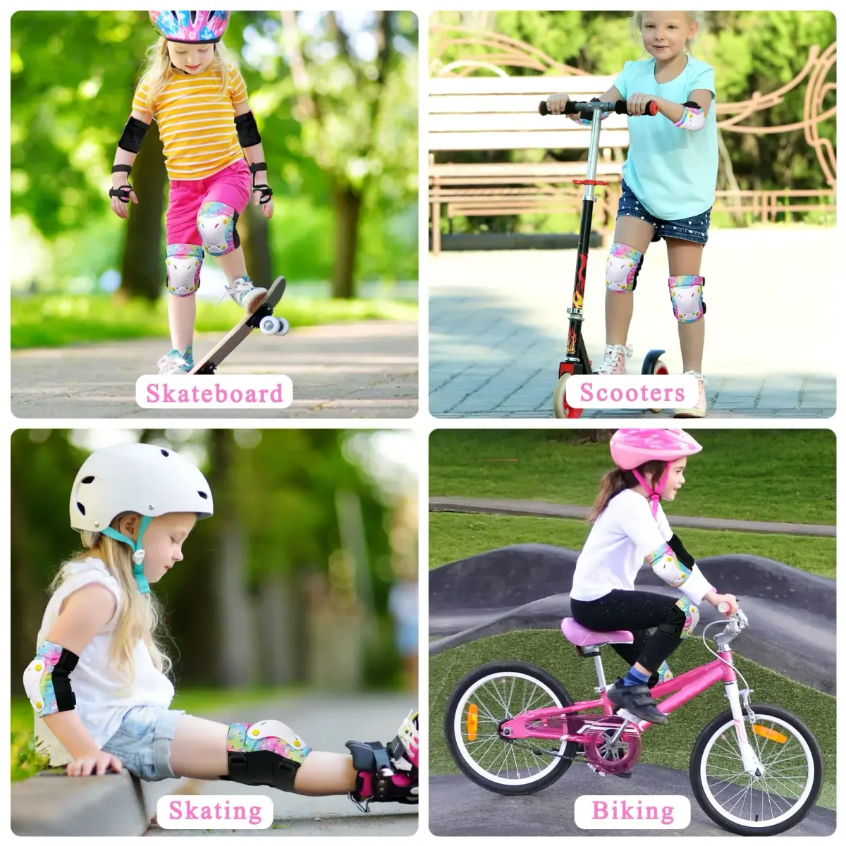 FIODAY Kids Protective Gear Set with Drawstring Bag | Small (3-8 Years, 36-77 lbs) - view 6