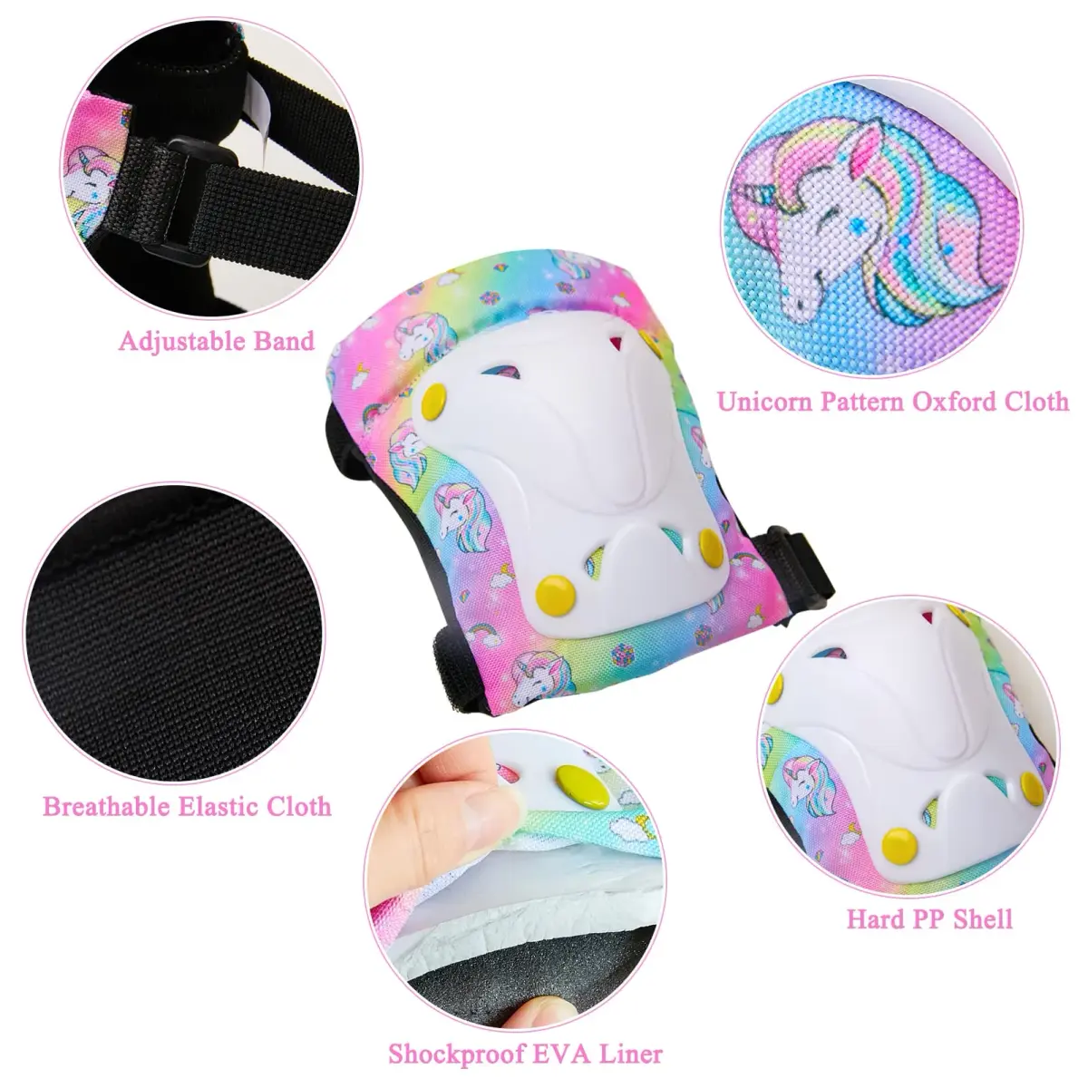 FIODAY Kids Protective Gear Set with Drawstring Bag | Small (3-8 Years, 36-77 lbs) - view 3
