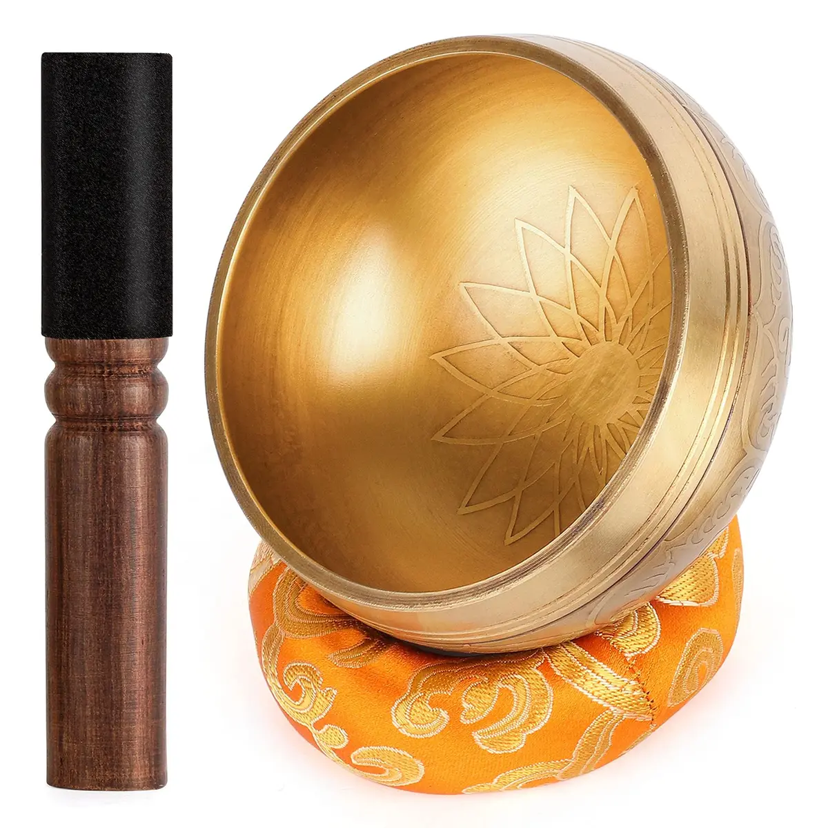 Relaehih Tibetan Singing Bowl Set 4 Inch (10.16 cm) | Authentic Nepal Handmade Meditation Chakra Sound Bowl - main product image