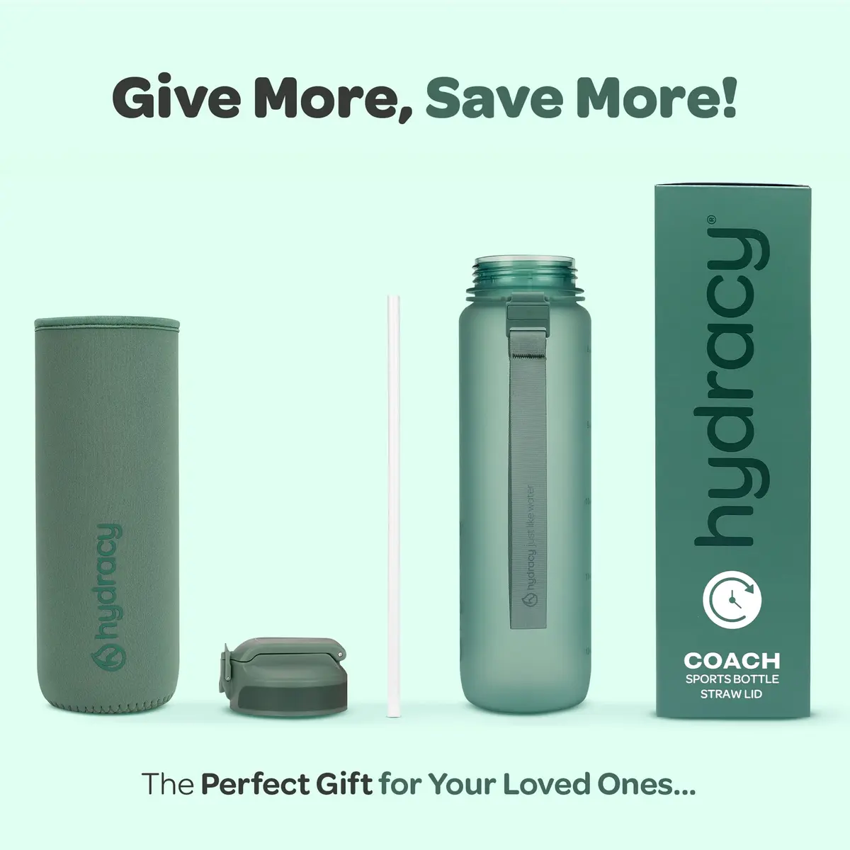 Hydracy Motivational Water Bottle with Time Marker and Straw Lid 32 oz | Leakproof, BPA-Free, 1000ml, Sport/fitness hydration - view 8