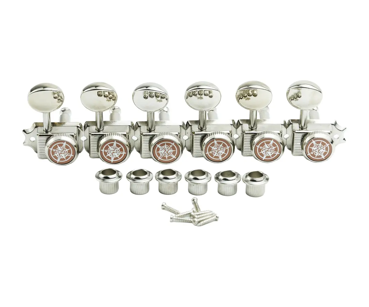 Guyker 6 Locking Guitar Tuners Nickel | Finer Tuning & Stability for Electric & Acoustic Guitars - main product image