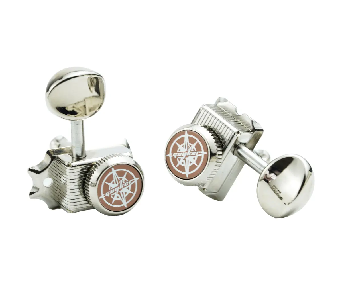 Guyker 6 Locking Guitar Tuners Nickel | Finer Tuning & Stability for Electric & Acoustic Guitars - view 4