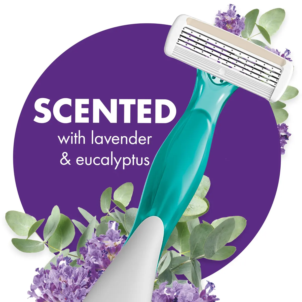 BIC Soleil 4 Escape Womens Disposable Razors, 4-Blade, 4-Pack, Lavender | Comfortable, Travel-Friendly Shaving - view 2