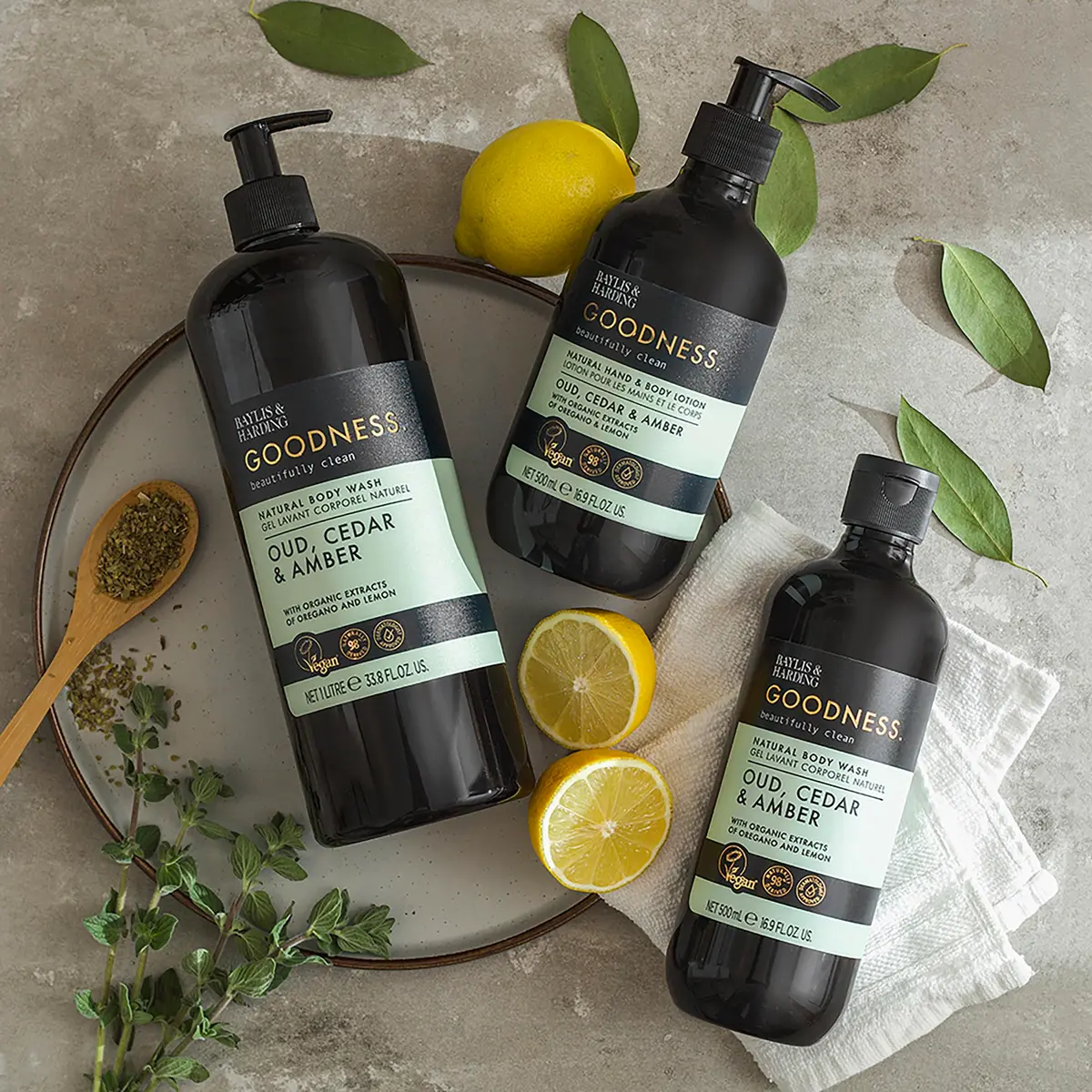 Baylis & Harding Goodness Natural Bubble Bath 16.9 Fl Oz | 3 Pack, Oud Cedar Amber, Vegan & Eco-Friendly - view 8
