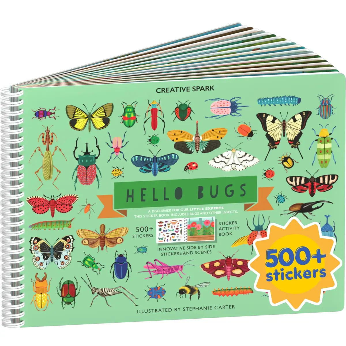 Cupkin Hello Bugs Sticker Book Activity for Kids | 500+ Stickers, 12 Scenes, 12 Coloring Pages - main product image
