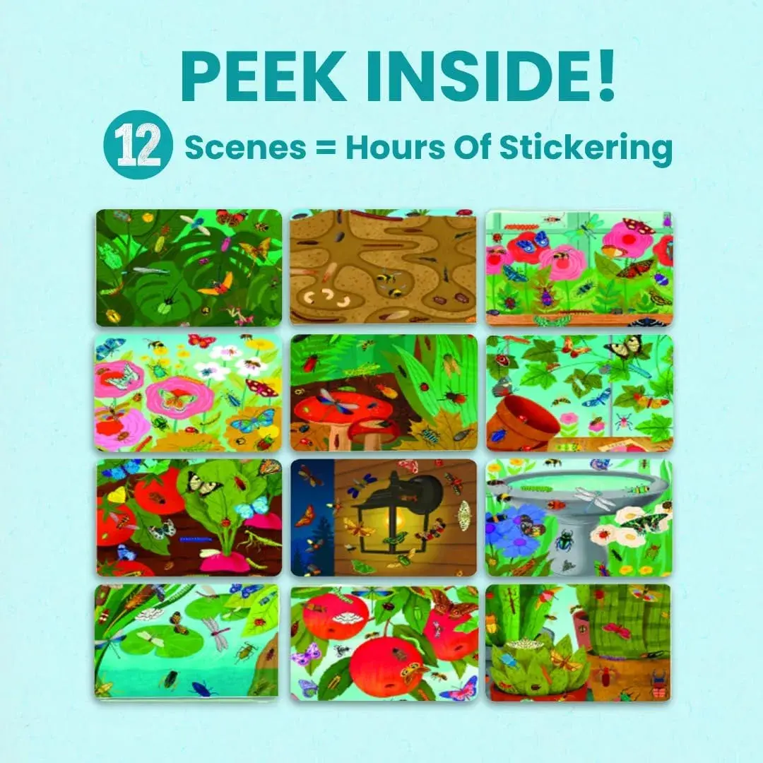 Cupkin Hello Bugs Sticker Book Activity for Kids | 500+ Stickers, 12 Scenes, 12 Coloring Pages - view 6