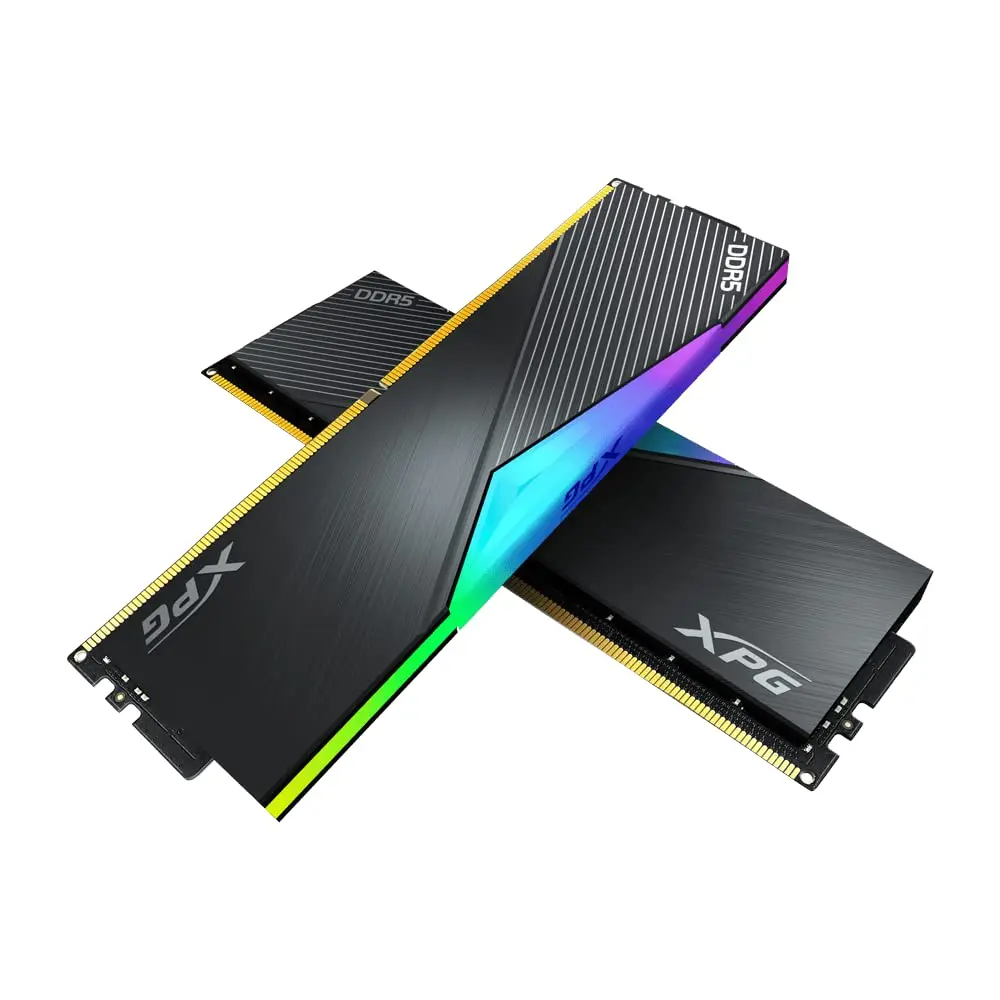 XPG Lancer RGB DDR5 6000MHz 32GB (2x16GB) CL40 UDIMM Desktop SDRAM Black Heatsink | Gaming Memory - main product image