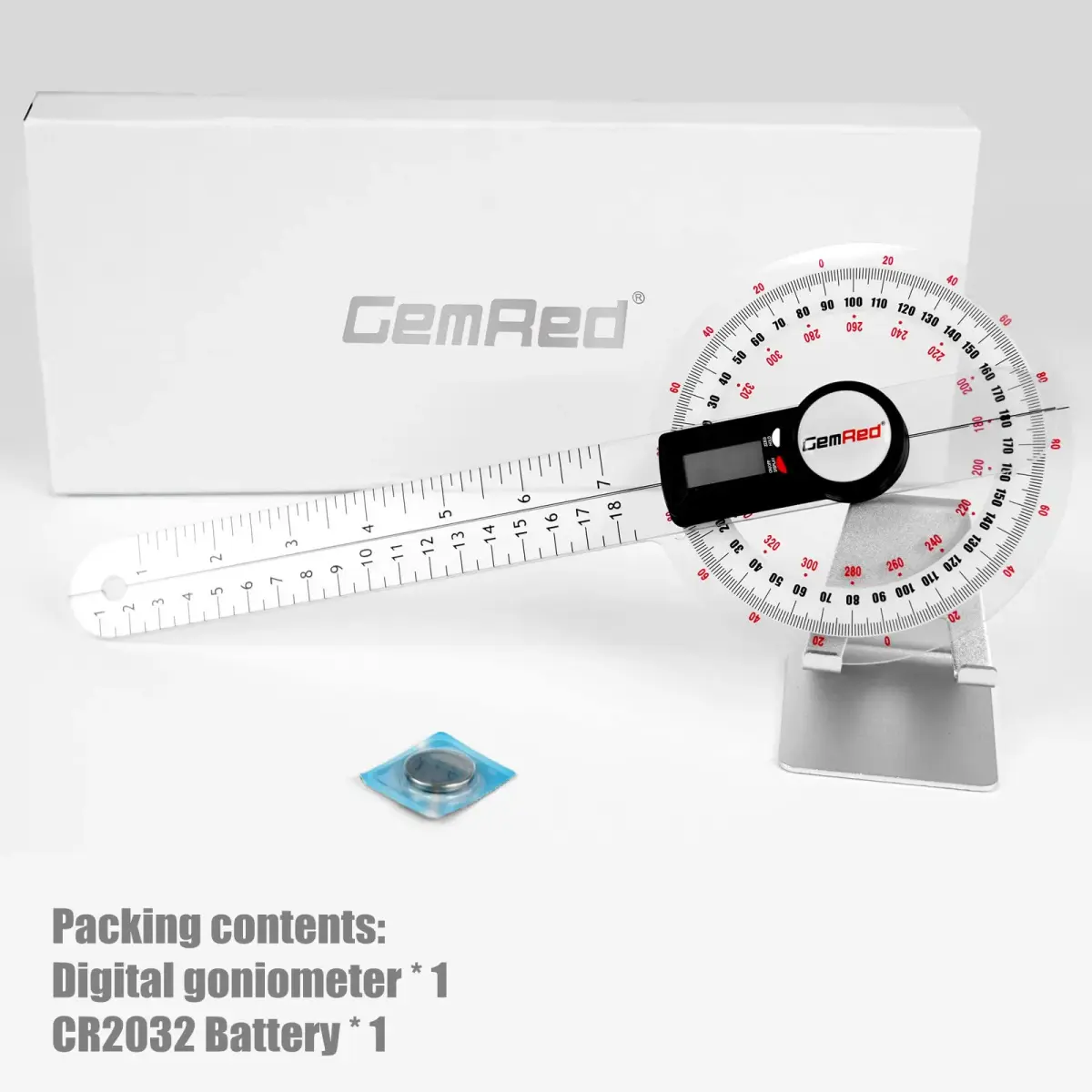 GemRed 12 inch Digital Goniometer for Joint ROM Measurement | Physical Therapy Tool - view 4