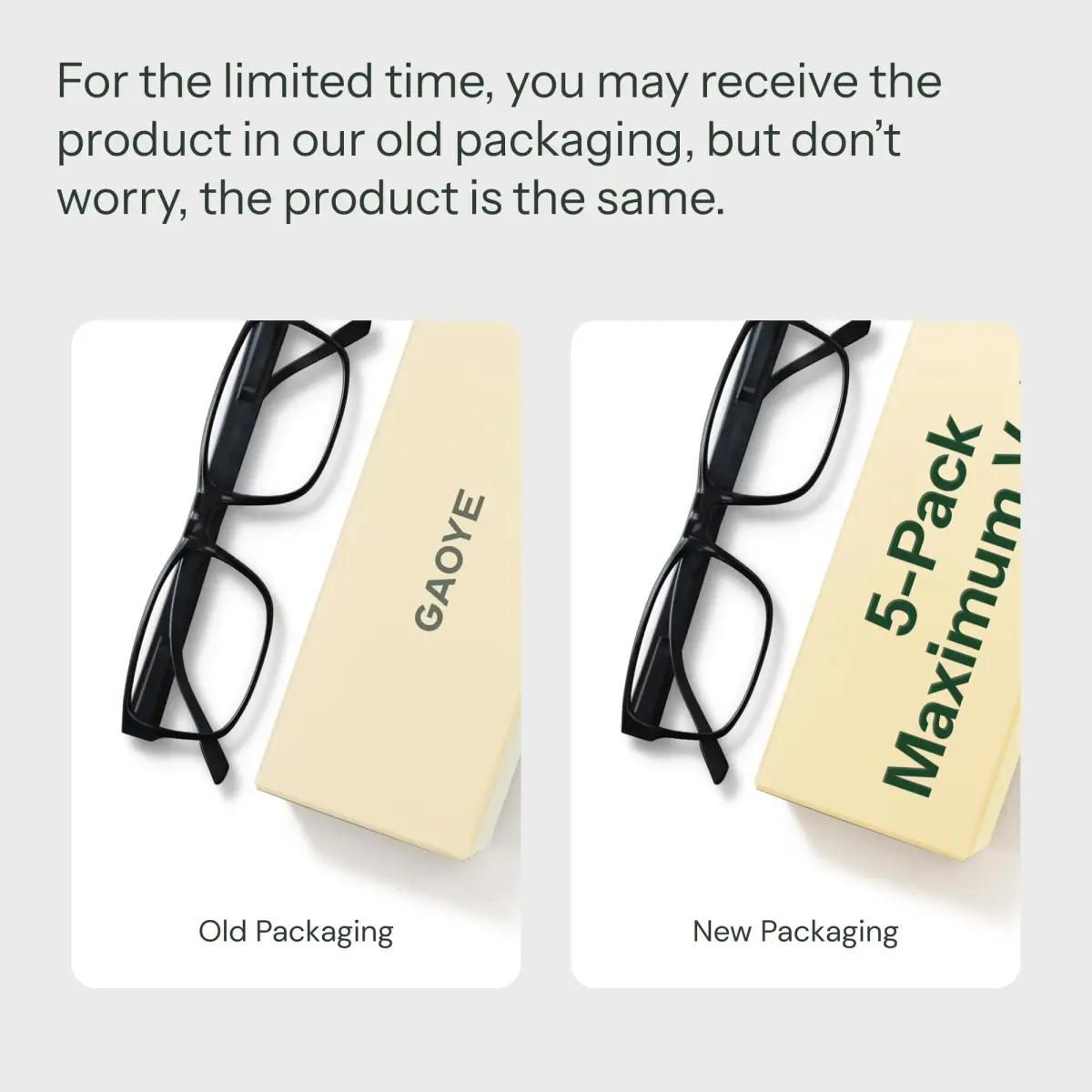 Gaoye 5-Pack Blue Light Reading Glasses with Spring Hinges & Stylish Frames, 0.75 Strength | Accurate Magnification for All-Day Computer Use - view 3