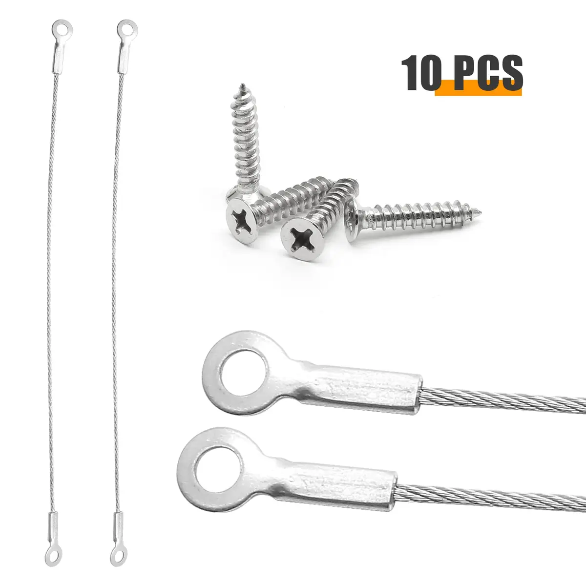 Jiozermi 10 Pcs 12 Inch (30 CM) Cabinet Door Restraint | Stainless Steel Hinge Limiter - view 2