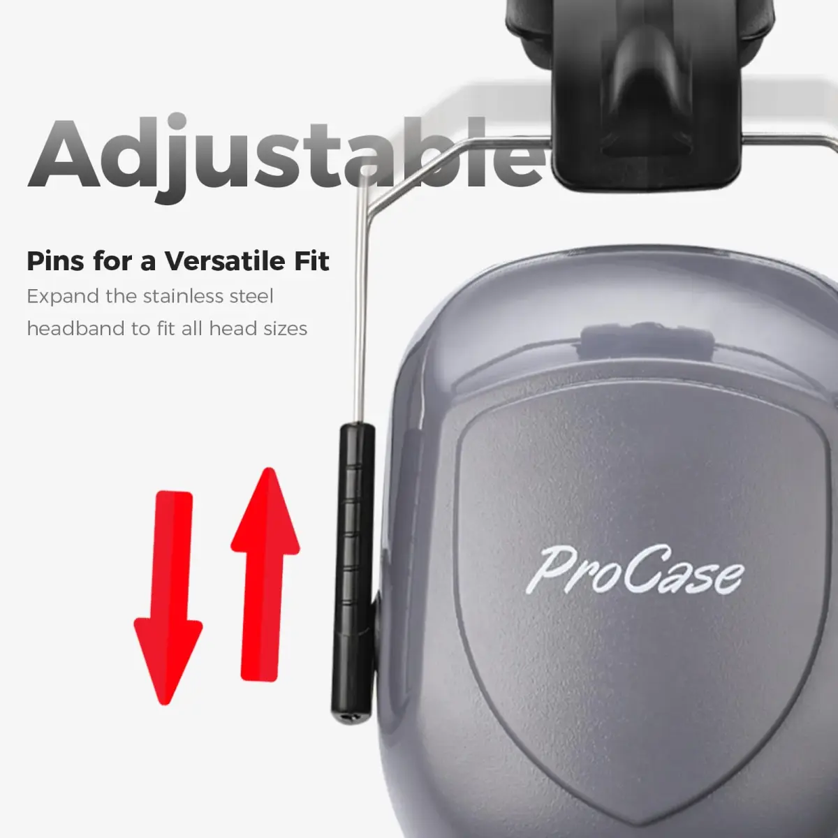 ProCase Hearing Protection Ear Muffs NRR 28dB | ANSI S3.19 Certified Noise Reduction - view 2