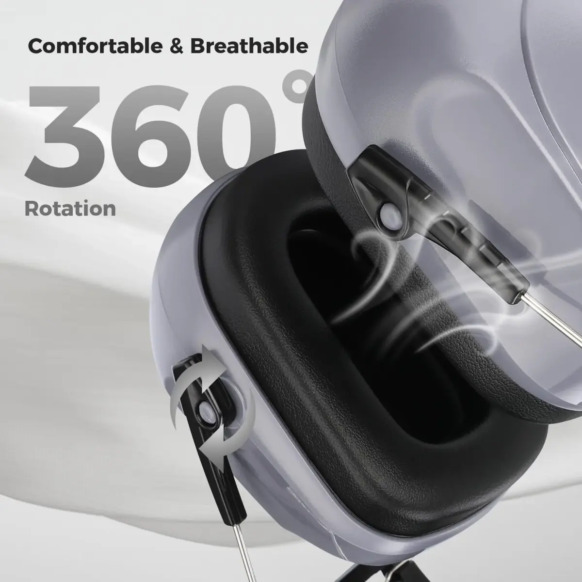 ProCase Hearing Protection Ear Muffs NRR 28dB | ANSI S3.19 Certified Noise Reduction - view 4