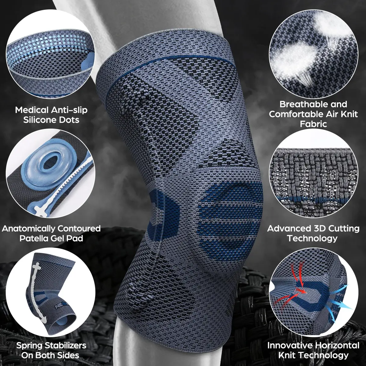 NEENCA Professional Knee Brace Medical Support for Women & Men | Patella Gel Pad & Side Stabilizers - view 2