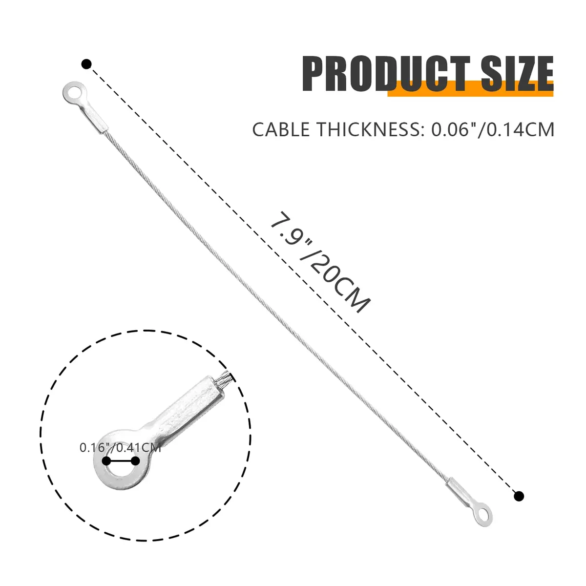 Jiozermi 8 Inch Cabinet Door Restraint, 10 Pcs, Stainless Steel | Prevents Doors from Swinging Open Too Far - view 3